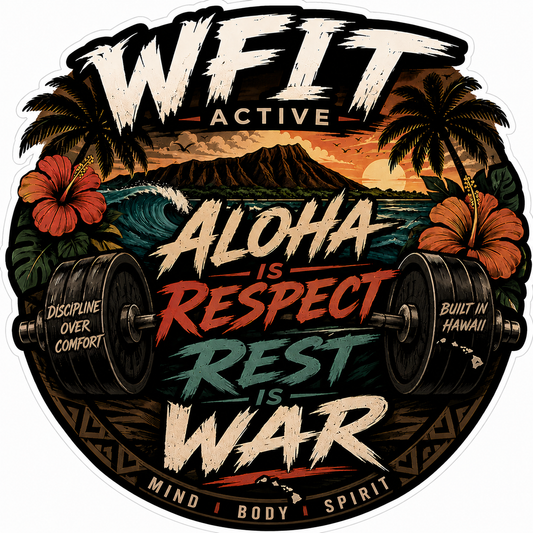 WFit “Aloha Is Respect” Die Cut Sticker