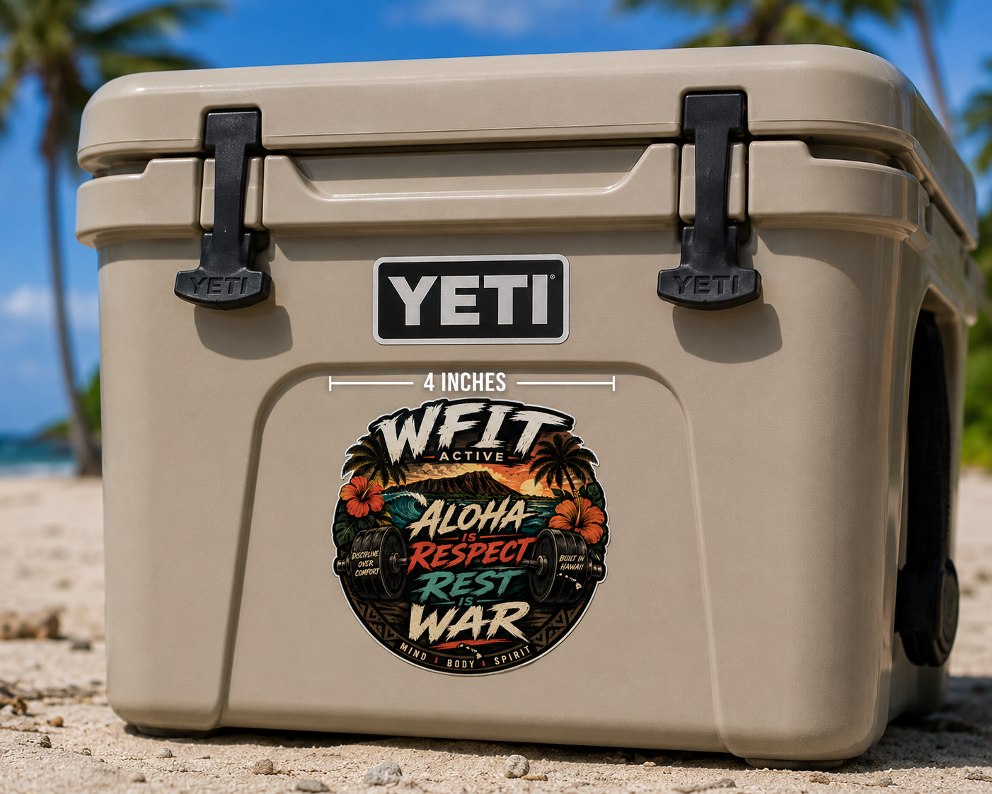 WFit “Aloha Is Respect” Die Cut Sticker